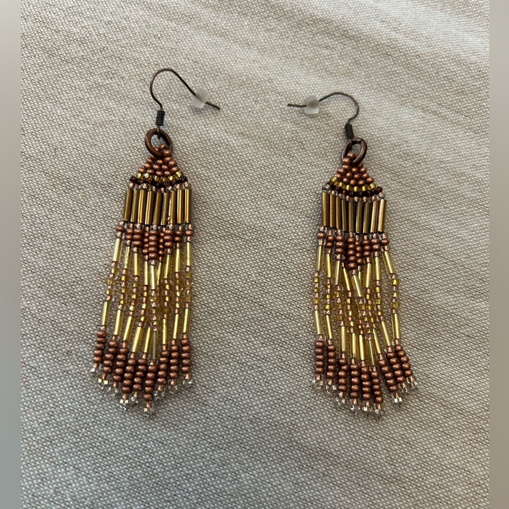 Handmade Beaded Dangle Earrings
